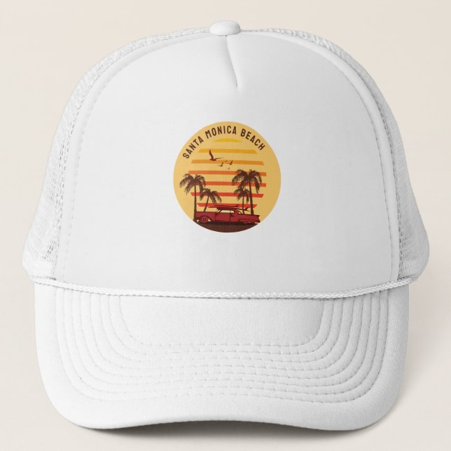Santa Monica Beach Trucker Hat (Front)