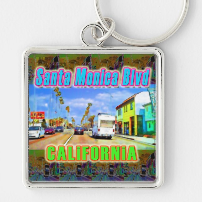 "Santa Monica Blvd 2" Keychain (Front)
