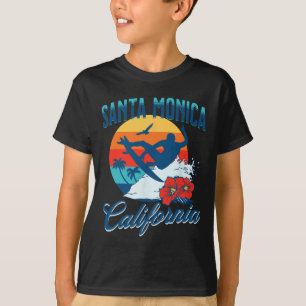 Santa Monica California Beach Surf Summer Vacation T-Shirt