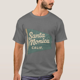 Santa Monica California Pennant T-Shirt