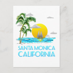 Santa Monica California Sailing Postcard