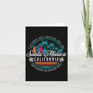 Santa Monica California Sandy Beaches Breaking Wav Card