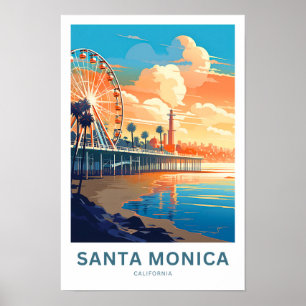 Santa Monica California Travel Print