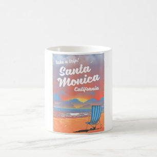 Santa Monica California vintage beach poster Coffee Mug