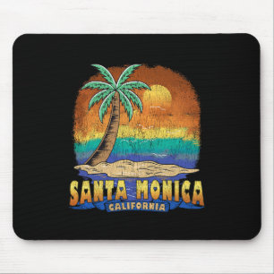 Santa Monica California Vintage Distressed Souveni Mouse Pad
