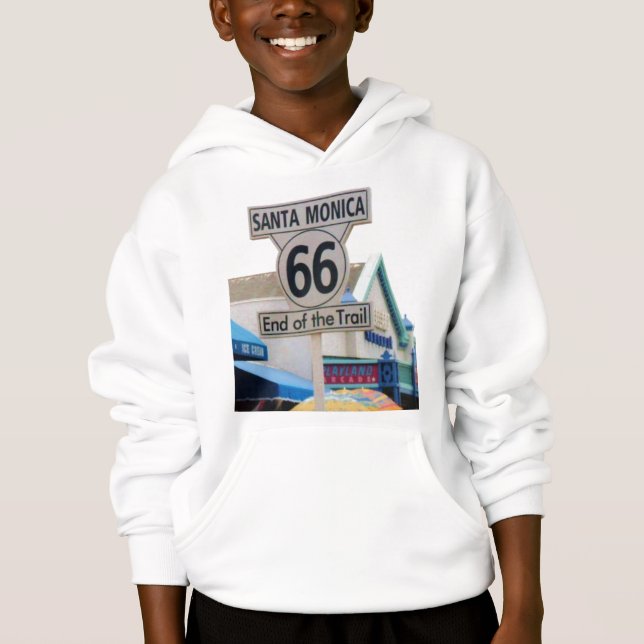SANTA MONICA END OF THE TRAIL kids hoodie (Front)