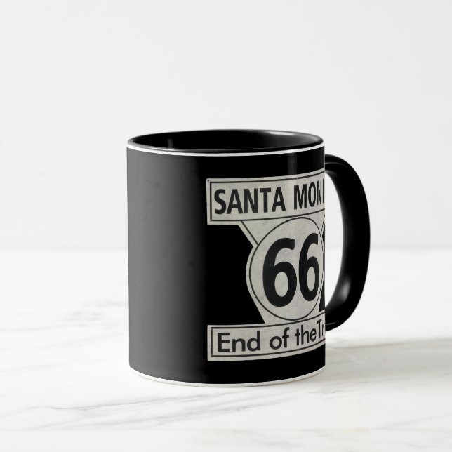 Santa Monica End of the Trail Route 66 Mug (Front Right)