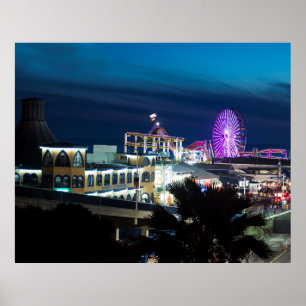 Santa Monica Night Poster
