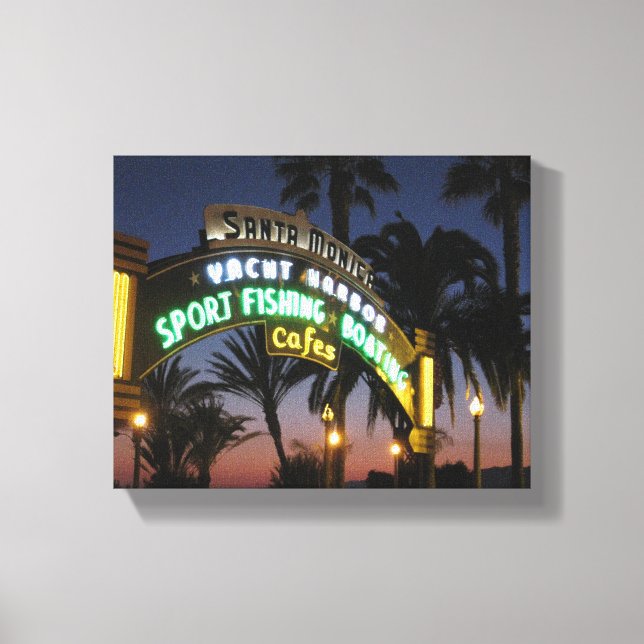 Santa Monica Pier at Sunset Canvas (Front)