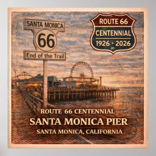 Santa Monica Pier Centennial California Poster
