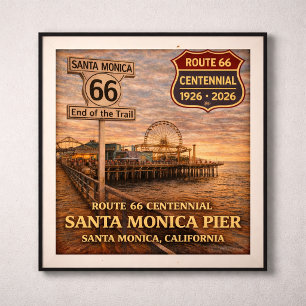 Santa Monica Pier Centennial California Poster