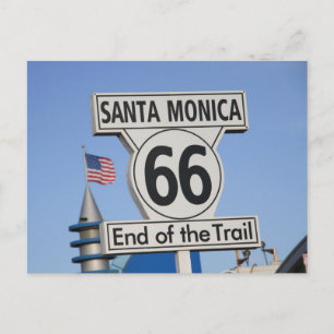 Santa Monica Pier - End of the Trail Postcard