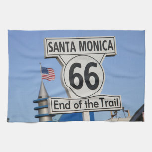 Santa Monica Pier - End of the Trail Tea Towel
