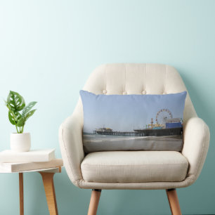 Santa Monica Pier in Los Angeles California Lumbar Cushion