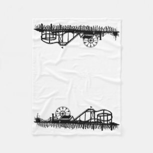 Santa Monica Pier Los Angeles California Beach Fleece Blanket