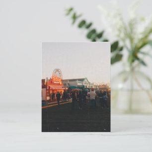 Santa Monica Pier, Los Angeles, California Holiday Postcard