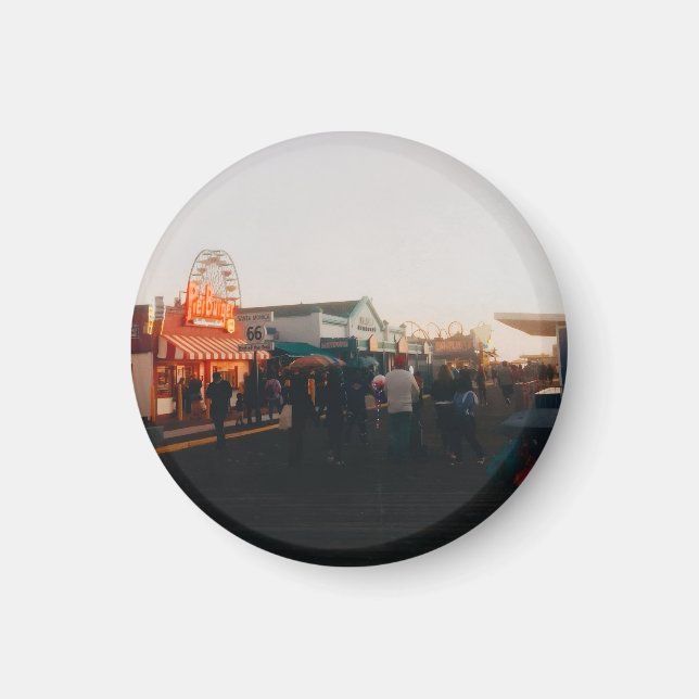 Santa Monica Pier, Los Angeles, California Magnet (Front)