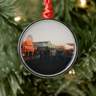 Santa Monica Pier, Los Angeles, California Metal Tree Decoration