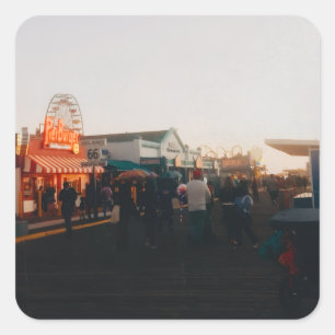 Santa Monica Pier, Los Angeles, California Square Sticker