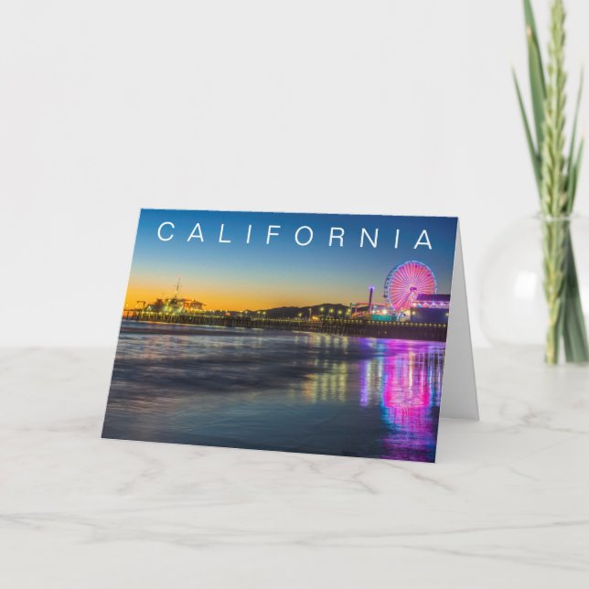 Santa Monica Pier | Los Angeles | Happy Birthday Card (Front)