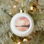 Santa Monica Pier - Sparkling Pink Photo Edit Ceramic Ball Christmas Ornament<br><div class="desc">Funky and colourful photo edit of a photo we shot in April 2010. It's the Santa Monica Pier in Los Angeles.</div>