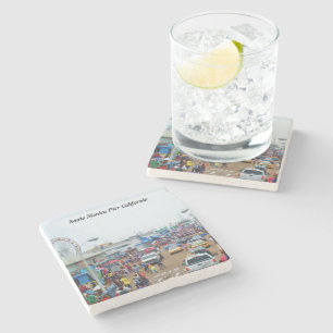 SANTA MONICA PIER  STONE COASTER