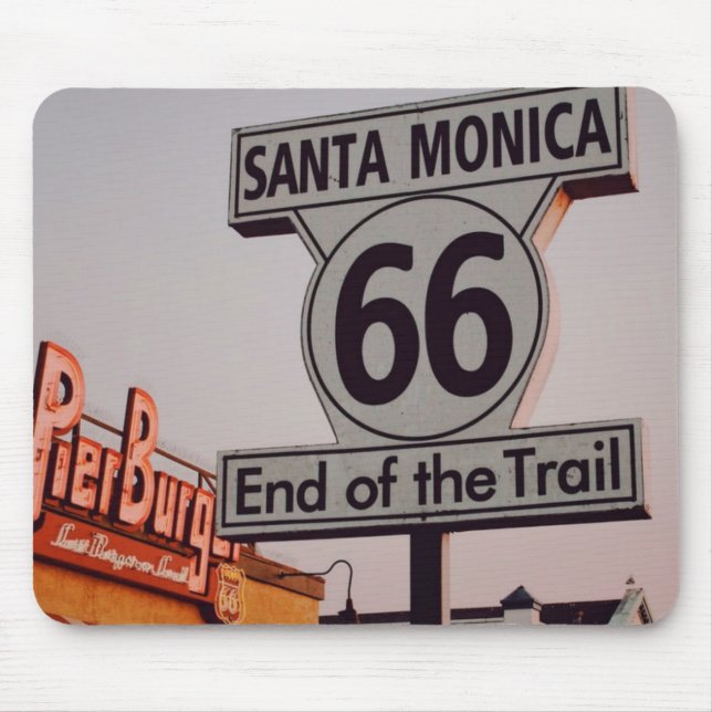Santa Monica Route 66 California Mouse Pad (Front)