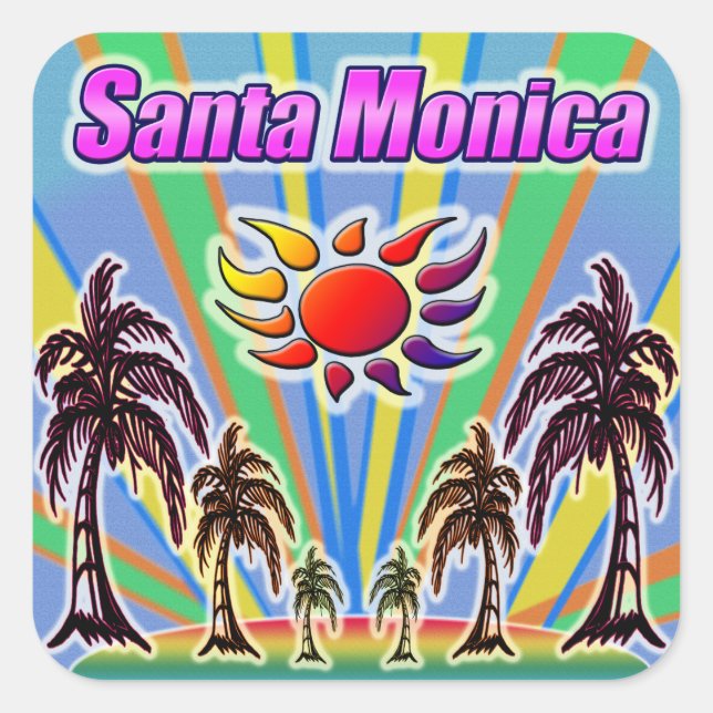 Santa Monica Summer Love Sticker (Front)