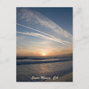 Santa Monica Sunset Postcard