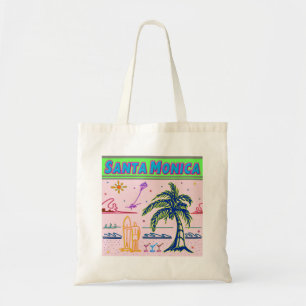 "Santa Monica" Surfer Beach Bag