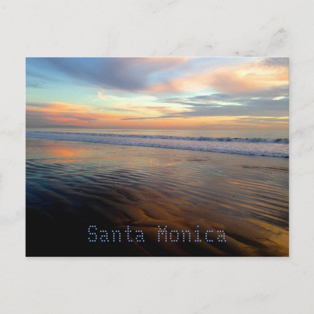 Santa Monica Trippy Sunset Dream Postcard (Front)