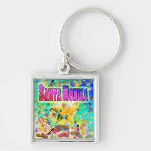 Santa Monica Tropical Friends Keychain