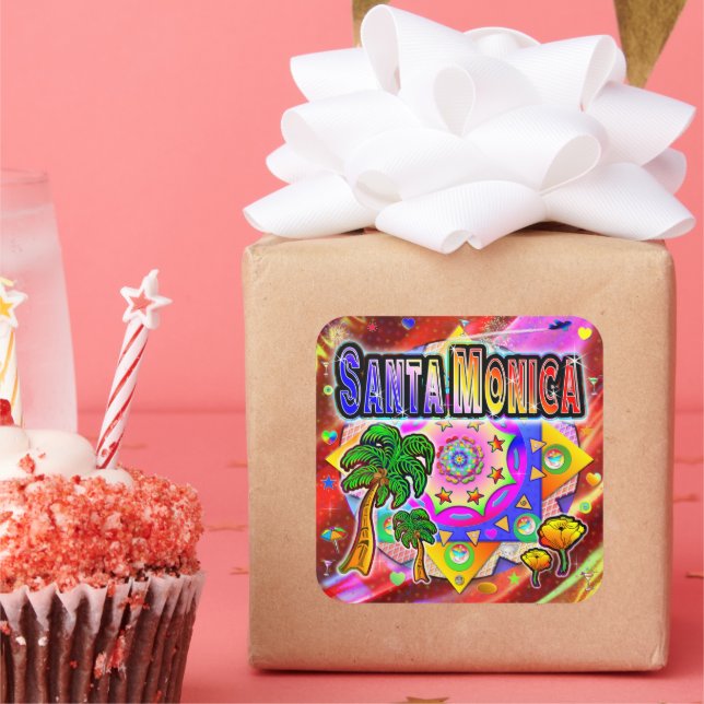 Santa Monica Tropical Friends Sticker (Party)