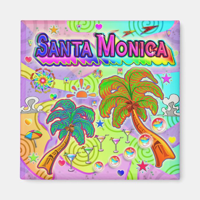 Santa Monica Vacation Target Magnet (Front)