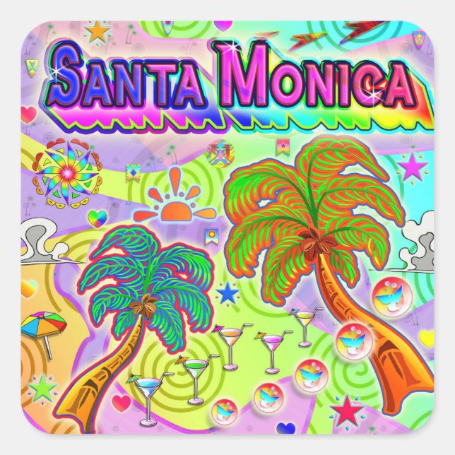 Santa Monica Vacation Target Sticker (Front)