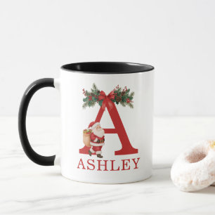 Santa Monogrammed and Name Family Matching Mug
