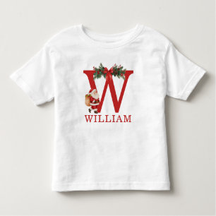 Santa Monogrammed and Name Family Matching Toddler T-Shirt