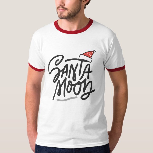 SANTA MOOD Fun Trendy Men's Christmas Holiday T-Shirt (Front)