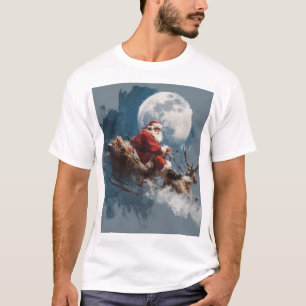 Santa Moonlit Sleigh Ride T-Shirt