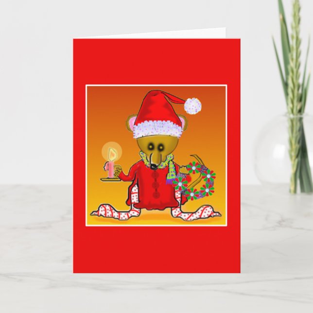 Santa Mouse Greeting Cards (Front)