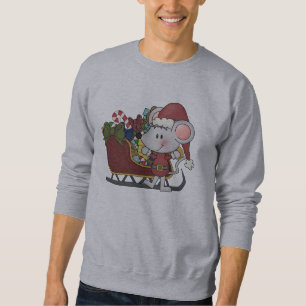 Santa Mouse With Sled Sweatshirt