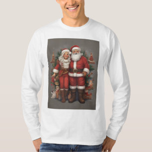  "Santa & Mrs. Claus Embrace" T-Shirt