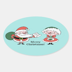 Santa & Mrs. Claus stickers