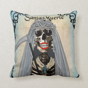 Santa Muerte Art Pillow