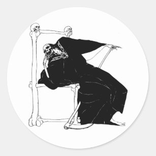 Santa Muerte (Mexican Grim Reaper) Classic Round Sticker