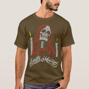 SANTA MUERTE MEXICO SKELETON GOTHIC LADIES WOMENS  T-Shirt