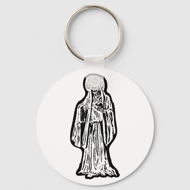 Santa Muerte Statue Key Ring (Front)