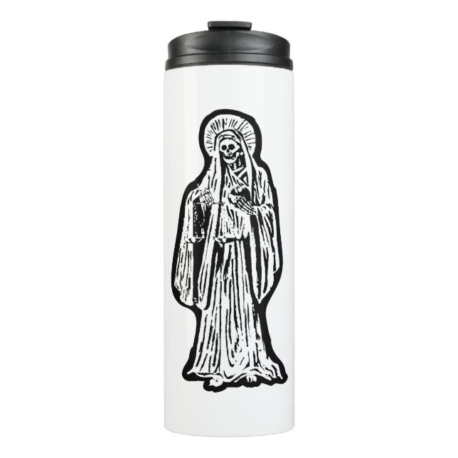 Santa Muerte Statue Thermal Tumbler (Front)