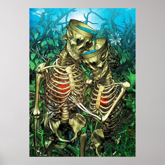 Santa Muerte Tarot - Two of Cups Poster (Front)