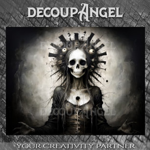 Santa Muerte Whispering Death - Decoupage - Tissue Paper